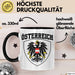 Österreich Tasse Geschenk Flagge Austria Schwarz Trendation