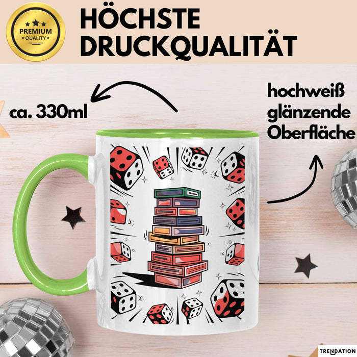 Brettspiel Fan Tasse Geschenk Lustige Geschenkidee Spruch Für Tischspiel Spieler Grün Trendation