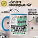 Volleyballspieler Geschenk Tasse Lustiger Spruch Erheben Sie Sich Der Volleyballspieler Betritt den Raum Blau Trendation
