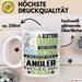 Angler Geschenk Tasse Lustiger Spruch Erheben Sie Sich Der Angler Betritt den Raum Weiß Trendation