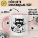 Waschbär Tierliebhaber Kaffee Tasse Geschenk Lustige Geschenkidee Spruch Rosa Trendation
