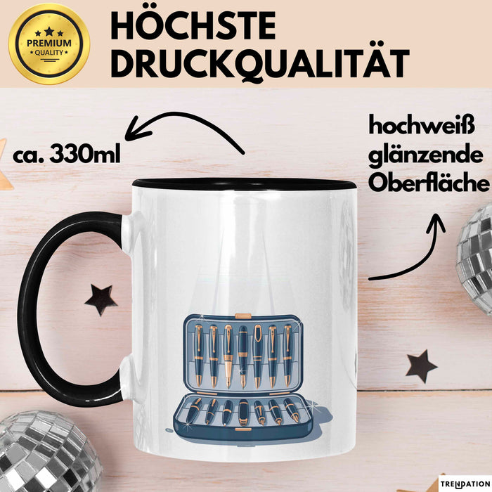 Stift Sammler Tasse Geschenk Lustige Geschenkidee Spruch Für Schreibwerkzeug Fans Trendation