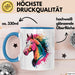 Pferde Tierliebhaber Tasse Geschenk Lustige Geschenkidee Spruch Blau Trendation