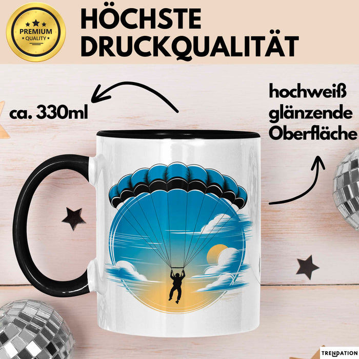 Fallschirmspringer Tasse Geschenkidee Freifall Süchtiger Geschenkidee Lustig Trendation