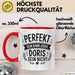 Doris Tasse Geschenk Perfekt Sein Kann Jeder Geschenkidee Geburtstag Rot Trendation