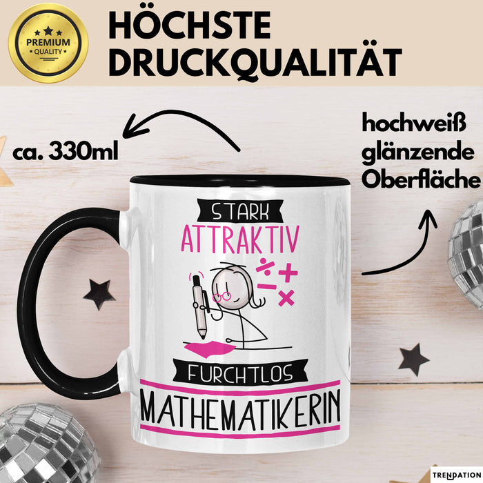 Mathematikerin Tasse Geschenk Becher Stark Attraktiv Furchtlos Mathematikerin Lustige Geschenkidee Trendation