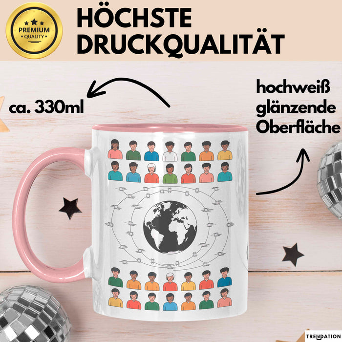 Soziologe Tasse Geschenk Lustige Geschenkidee Spruch Für Gesellschafts Denker Rosa Trendation