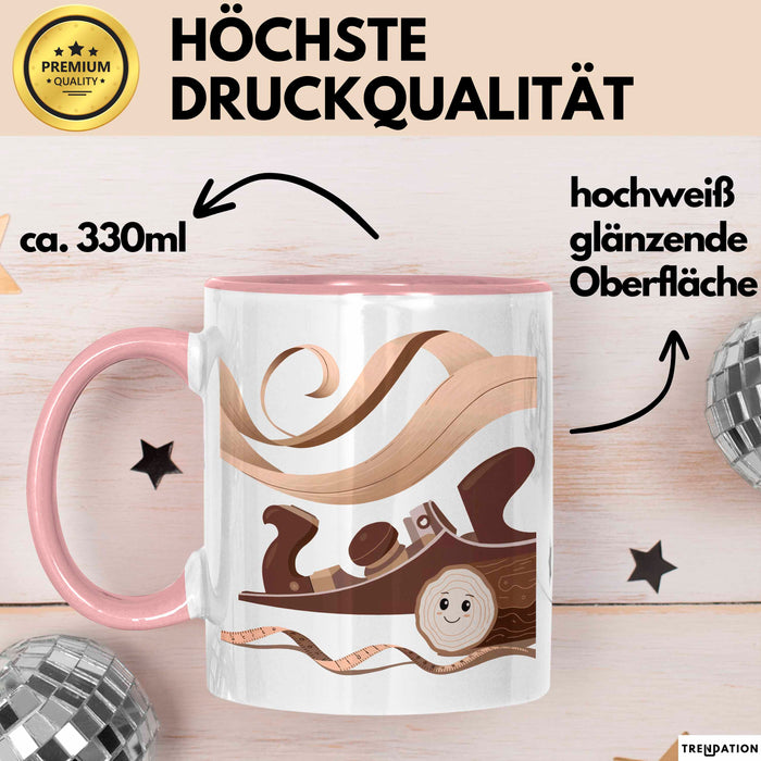 Holzarbeiter Tasse Geschenk Lustige Geschenkidee Spruch Für Holzhandwerk Fans Rosa Trendation