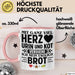 Krankenschwester Pflege Geschenk Tasse Mit Ganz Viel Herz Urin Und Kot Verdiene Ich Mein Täglich Brot Geschenkidee Kaffee-Becher Rosa Trendation