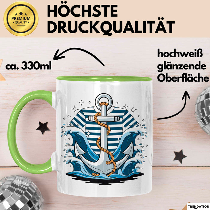 Seemann Tasse Geschenk Lustige Geschenkidee Spruch Für Ozean Liebhaber Grün Trendation