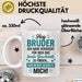 Bruder Tasse Geschenk Hey Bruder Bestes Geschenk Du Hast Mich Geschenkidee Weiß Trendation