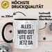 Ute Tasse Geschenk Alles Ist Gut Ute Ist Jetz Da Geschenkidee Becher mit Name Schwarz Trendation
