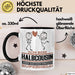 Halbcousin Geschenk Tasse Ich Bin Halbcousin Aber Sag Doch Einfach Superheld Lustige Geschenkdiee für Halbcousin Kaffee-Becher Schwarz Trendation