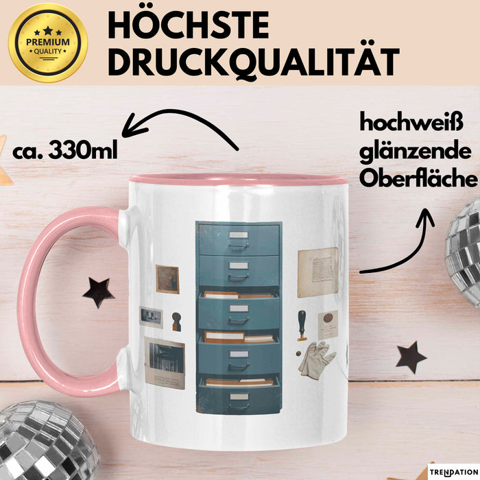Archivar Tasse Geschenk Lustige Geschenkidee Spruch Für Geschichts Bewahrer Rosa Trendation