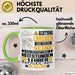 Reitstundenlehrer Geschenk Tasse Lustiger Spruch Erheben Sie Sich Der Reitstundenlehrer Betritt den Raum Grün Trendation