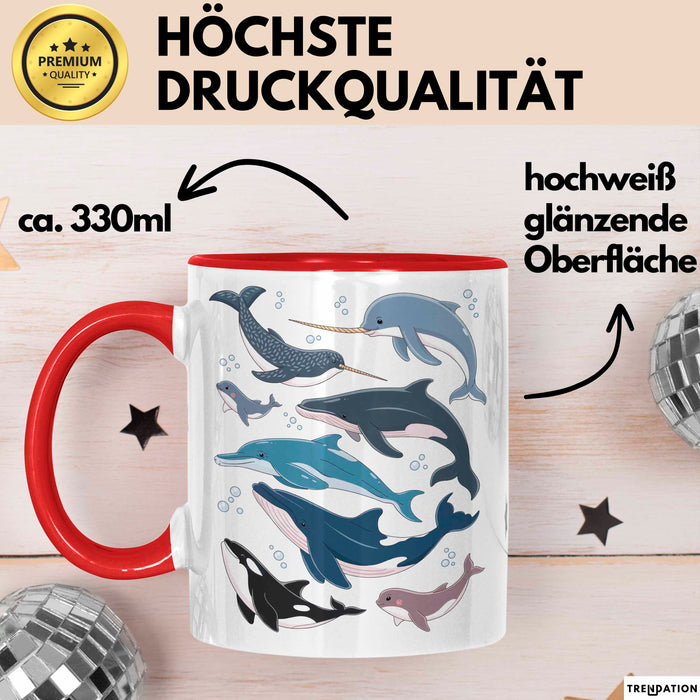Wal Tier Tasse Geschenk Lustige Geschenkidee Spruch Rot Trendation