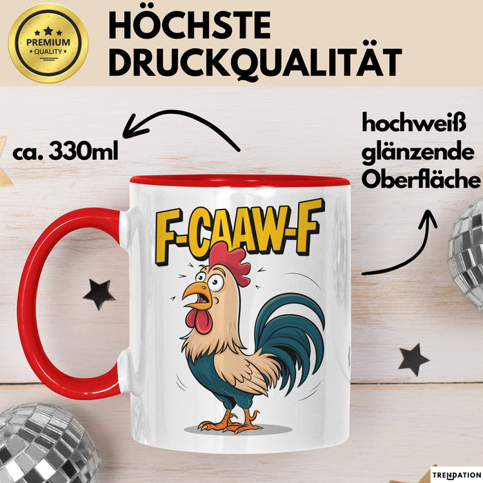 Hahn Tasse Geschenk F-Caaw-F Lustige Geschenkidee Vogel Bauernhof