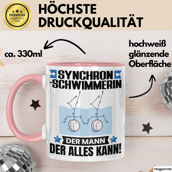 Synchronschwimmerin Tasse Geschenk für Synchronschwimmerin Der Mann Der Alles Kann Geschenkidee zum Geburtstag Rosa Trendation