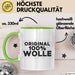 Wolle Tasse Original 100% Wolle Geschenk Grün Trendation