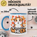Meerschweinchen Tierliebhaber Tasse Geschenk Lustige Geschenkidee Spruch Wheek Blau Trendation