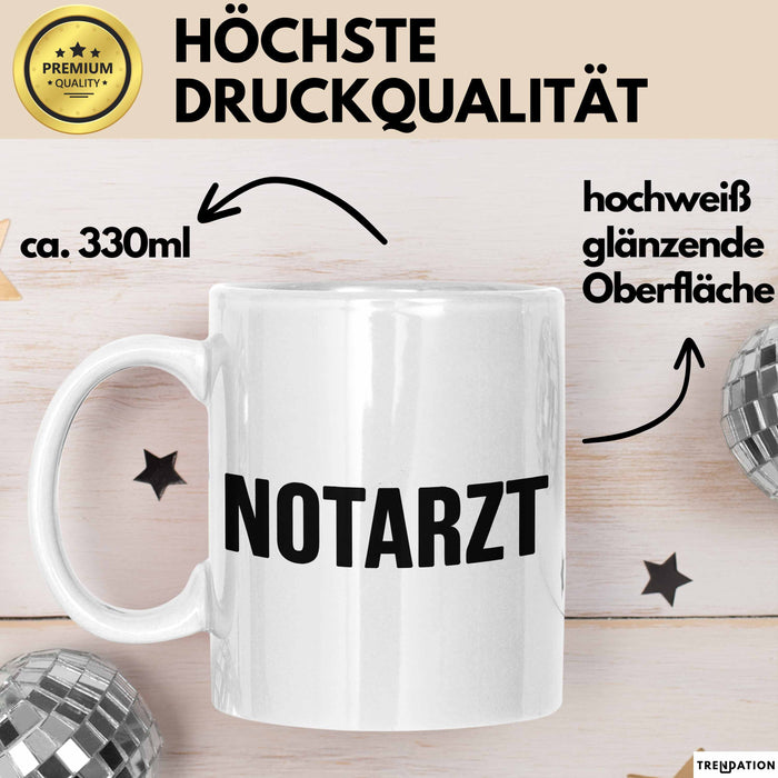 Sanitäter Tasse Geschenk Notfallarzt & Rettungssanitäter Weiß Trendation