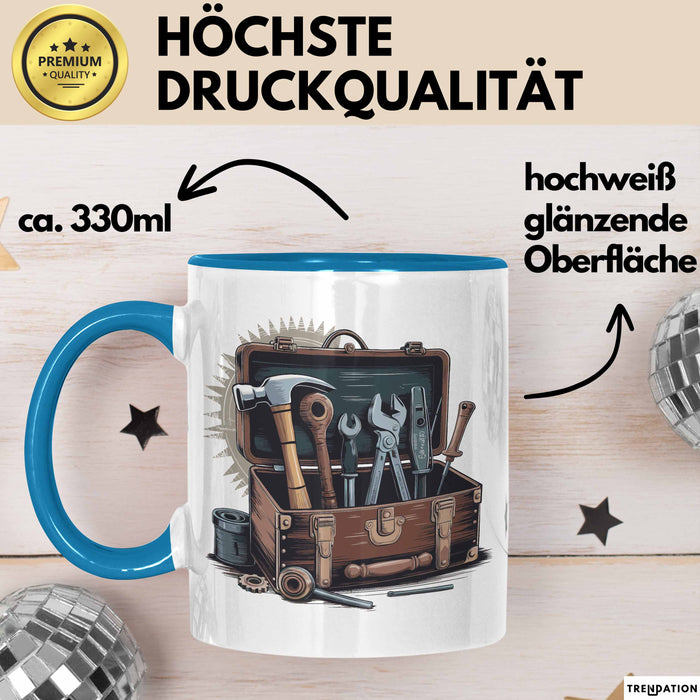Handwerker Tasse Geschenkidee für Reparaturexperten Blau Trendation