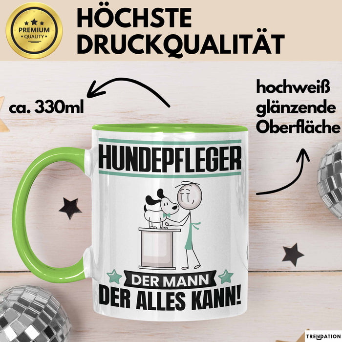 Hundepfleger Tasse Geschenk für Hundepfleger Der Mann Der Alles Kann Geschenkidee zum Geburtstag Grün Trendation