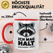 Waschbär Tierliebhaber Tasse Geschenk Lustige Geschenkidee Spruch Ich Mag Halt Waschbären Ok Rot Trendation