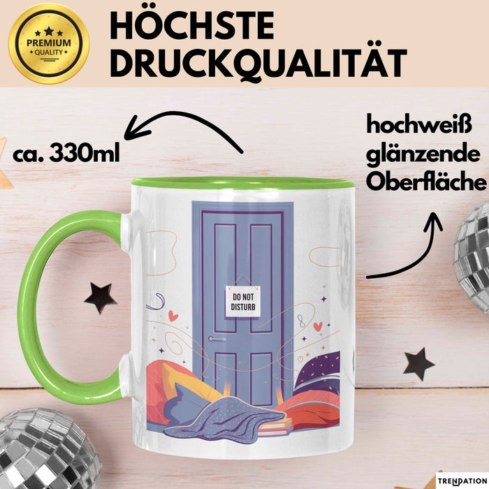 Introvertierter Tasse Geschenk Lustige Geschenkidee Spruch Für Ruhige Köpfe Grün Trendation