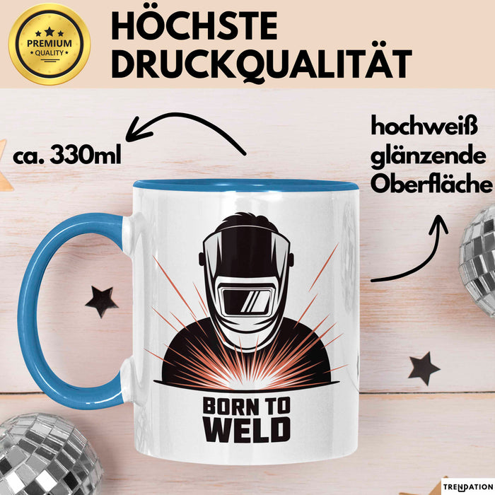 Schweißer Tasse Geschenk Lustige Geschenkidee Spruch Für Schweiß Profis Blau Trendation
