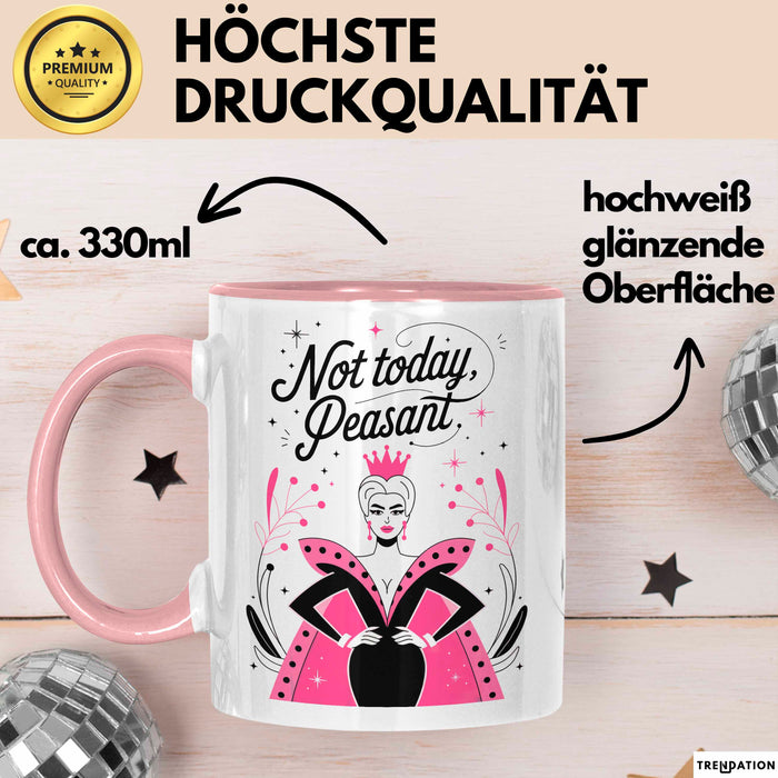 Freche Königin Tasse Geschenk Lustige Geschenkidee Spruch Für Starke Persönlichkeiten Rosa Trendation