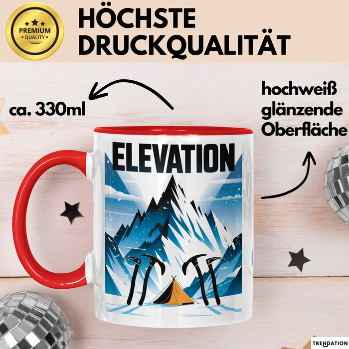 Bergsteiger Tasse Geschenk Lustige Geschenkidee Spruch Für Höhen Liebhaber Rot Trendation