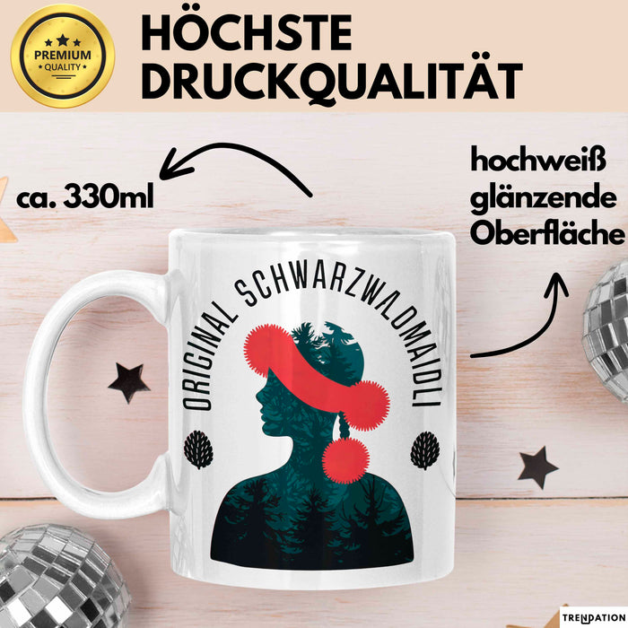 Sarkastisch Sarkasmus Tasse Geschenk Lustige Geschenkidee Spruch Original Schwarzwaldmaidli Weiß Trendation