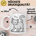 Katzen Tierliebhaber Tasse Geschenk Lustige Geschenkidee Spruch Weiß Trendation