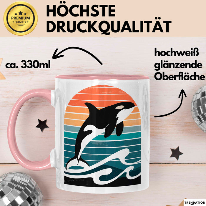 Wal Tier Tasse Geschenk Lustige Geschenkidee Spruch Rosa Trendation