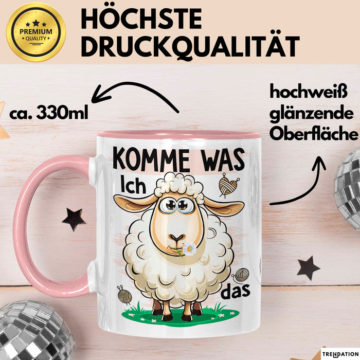 Sarkastisches Schaf Tasse Geschenkidee Sheep That Tierhumor Rosa Trendation