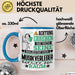 Musikverleger Geschenk Tasse Lustiger Spruch Erheben Sie Sich Der Musikverleger Betritt den Raum Blau Trendation