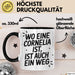 Cornelia Tasse Geschenk Wo Eine Cornelia Ist Ist Auch Ein Weg Geschenkidee Becher mit Name Schwarz Trendation
