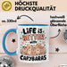 Capybara Tier Tasse Geschenk Lustige Geschenkidee Spruch Life Is Better With Capybaras Blau Trendation