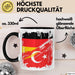 Türkei Deutschland Flagge Halb Deutscher Halb Türke Fußball Germany 2025 Europa Turkey Schwarz Trendation