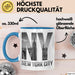 New York City USA Tasse Geschenk Lustige Geschenkidee Spruch Blau Trendation