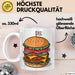 Burger Fan Tasse Geschenkidee für Grillmeister Weiß Trendation