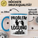 Immobilienmakler Tasse Geschenk für Immo Verkäufer Männer Geschenkidee Problem und Lösung Immobilien Blau Trendation