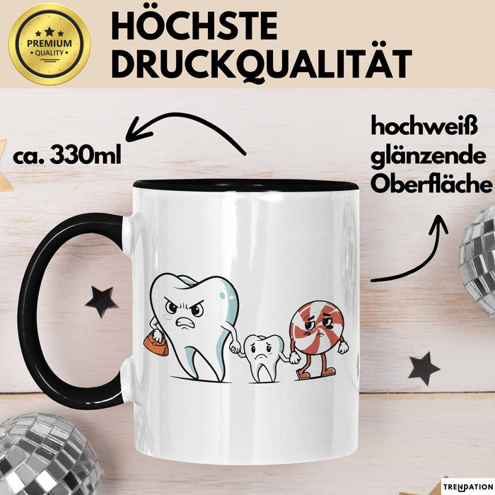 Zahnarzt Tasse Geschenk Karies Vorsorge Geschenkdiee Trendation