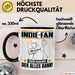Indie-Fan Tasse Geschenk für Indie-Fan Der Mann Der Alles Kann Geschenkidee zum Geburtstag Schwarz Trendation