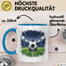 Fußballspieler Tasse Geschenkidee für Fußballliebhaber Blau Trendation