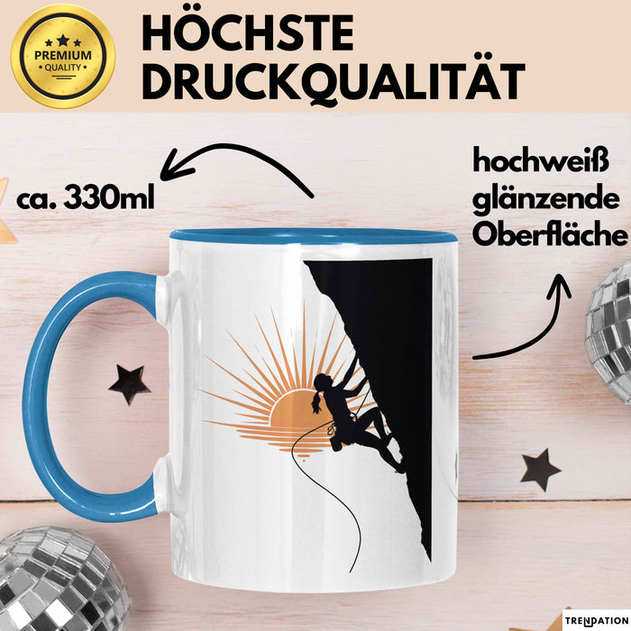 Kletterer Tasse Geschenk Lustige Geschenkidee Spruch Für Fels Jäger Blau Trendation