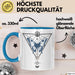 Mystical Tasse Blackcraft Lineart Moon Schmetterling Hexerei Astrologie Tattoo Kaffee-Becher Tarot Blau Trendation