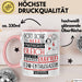 EDM-Enthusiastin Geschenk Becher Tasse Gott Schuf Alle Menschen Gleich Nur Die Besten Durfeten EDM-Enthusiastin Werden Geschenkidee Lustig Rosa Trendation