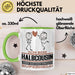 Halbcousin Geschenk Tasse Ich Bin Halbcousin Aber Sag Doch Einfach Superheld Lustige Geschenkdiee für Halbcousin Kaffee-Becher Grün Trendation